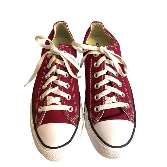Converse All Star Chuck Taylor Mens 7.5 Women 9.5 Shoes Canvas Low Top Ox Maroon - Picture 9 of 16